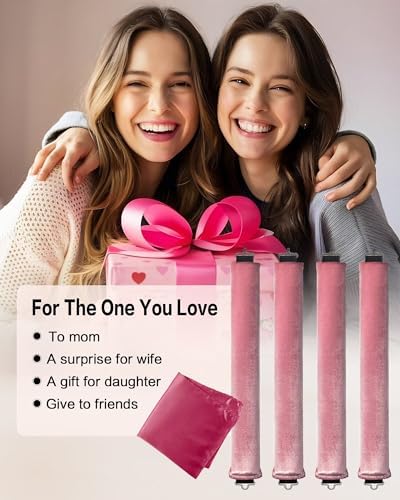 Seritant Heatless Curls Overnight with Satin Head Scarf, Velvet Hair Rollers for Blowout Look, No Heat Curling Rod for Long Thick Hair, Soft Sleep In Flexi Rods - Image 7