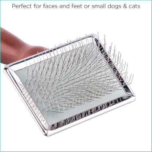 Groomer Essentials Soft Slicker Brush for Small Dogs, Cats & Puppies - Image 2