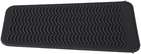 Heat Resistant Silicone Pouch for Curling Iron, Flat Ironware, Shaving Tools, Storage Bag for Hair Styling Tools, Curling Iron Holder with Anti skidding Surface, Travel Bag (Black) - Image 4