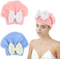 2PCS Microfiber Hair Drying Caps Hair Towel Cap by KEUKORZ