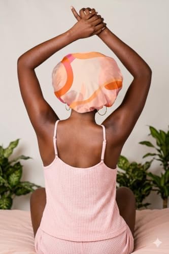 Glow By Daye Satin Bonnet, Double-Layered and Adjustable Satin Sleep Cap, Extra Large, Reversible (US, Alpha, One Size, X-Large, Muse) - Image 3