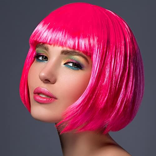 MIAHART Peach Red Short Bob Wig and Sunglass Set - Image 5