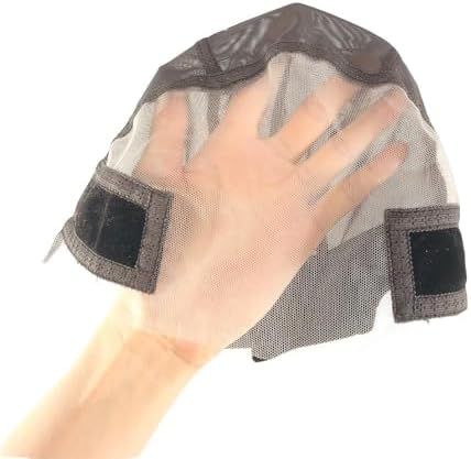 Lace Wig Grip Cap for Women - 11x5 Transparent Lace Wig Caps with Adjustable Grip Band for Lace Front, Non Slip Cap for Glueless Wig Keeping Wigs In Place, Brown - Image 6