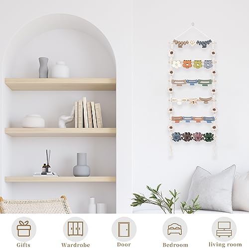 SNOWSTAR Flower Hair Claw Clip Organizer,Hanging Hair Clip Holder and Storage for Women Girls,Claw Clip Hanger Home Decor for Wall,Door,Closet - Image 3