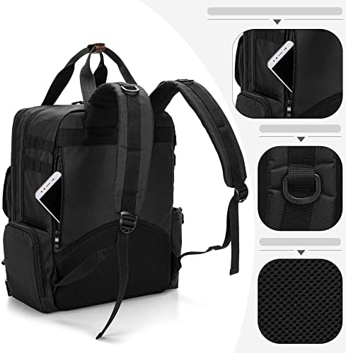 BAFASO Large Capacity Barber Case, Travel Hairdresser Bag, Black - Image 6