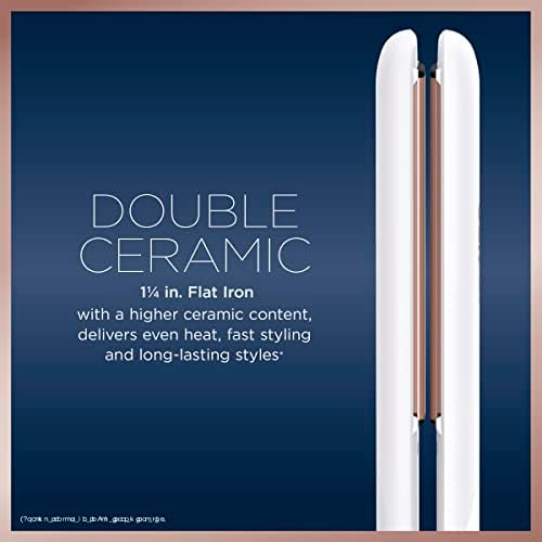 Conair Double Ceramic Flat Iron, 1 1/4-inch Hair Straightener - Image 2