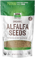 NOW Foods, Organic Alfalfa Seeds For Sprouting, 12 oz by NOW