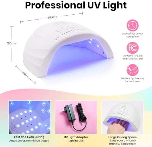Beetles Gel Nail Polish Kit with UV Light, 68 Pcs 35 Colors Gel Nail Kit - Image 3