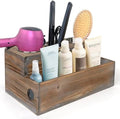 Besti Wooden Hair Dryer Holder – Hair Tools and Styling Supplies Organizer and Storage for Vanity and Bathroom - Natural Elegant Design - Multi-Functional Caddy for Accessories, Makeup, Toiletries by Besti