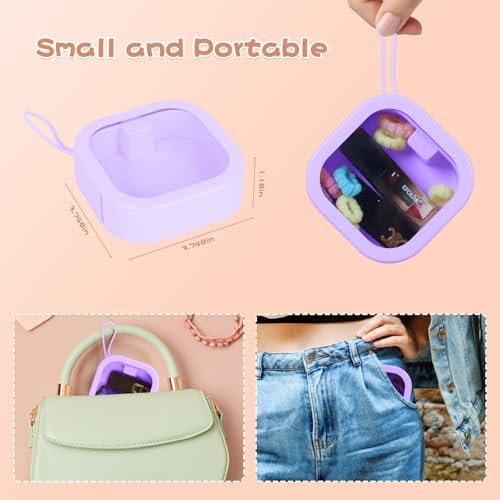 Hair Tie Organizer, Small Portable Hair Accessories Storage Can Be Stackable Or Hung On The Wall, Small Items Holder Hair Tie Organizer for Jewelry Hair Stuff Hair Clip Cotton Swab - Image 5