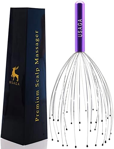 USAGA 36 Fingers Head Massager Scalp Massager Head Scratcher (Purple) by USAGA