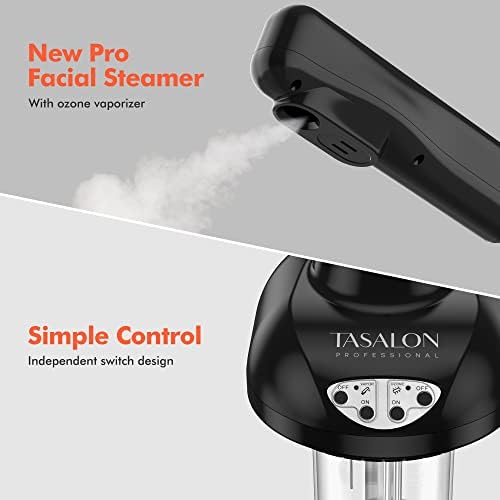 TASALON Wheeled Professional Facial Steamer, Black - Image 2