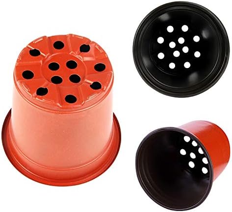 Augshy 130 Pcs 6 Inches Plastic Plant Nursery Pots, Seed Starting Container - Image 4