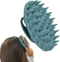 One-piece Silicone Scalp Massager Shampoo Brush Hair Wash, Dark Green by INNERNEED