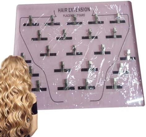 Extension Holder - Acrylic Hair Extension Organizer, Styling Hair Separator Board | Hair Tinsel Storage Plate with Clip for Wig Grafting, Sectioning, and Display for Home & Salon Use - Image 5