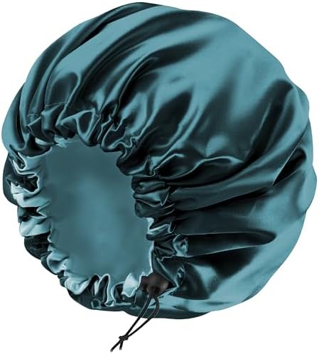 Edoneery Satin Bonnet for Sleeping Women, Double Layer Adjustable Sleep Cap by Edoneery