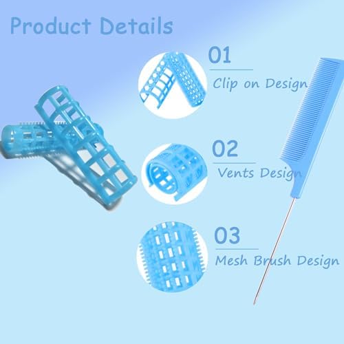 28PCS Heatless Snap-On Self-Grip Plastic Hair Curlers Set - DIY or Salon Hairstyling Tools (1.5cm/0.6in) - Image 3