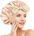 Silk Bonnet for Women,Adjustable Double Layer Sleep Cap by Doitory