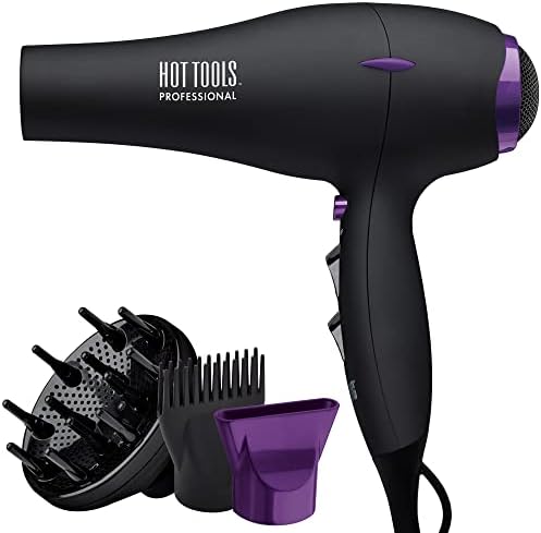 Hot Tools Pro Artist Tourmaline 2000 Turbo 1875 Watt Hair Dryer, Black by HOTTOOLS