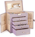 Homde Large Jewelry Box for Women: 5-Layer Organizer with Lock for Dresser by Homde
