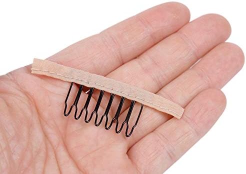 24-Piece Wig Accessory Kit: Steel 7-Tooth Combs for Wig Caps, Hairpiece Clips, and Tools (Blonde) - Image 5