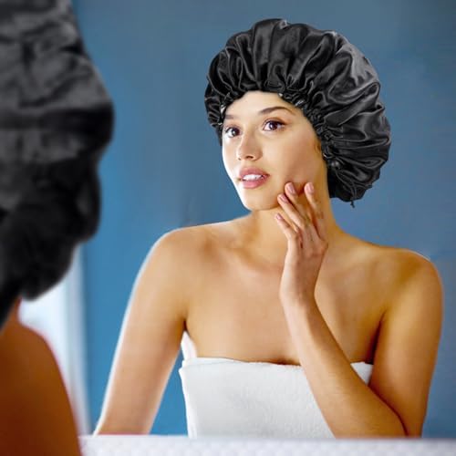Edoneery Satin Bonnet for Sleeping Women, Double Layer Adjustable Sleep Cap - Image 5