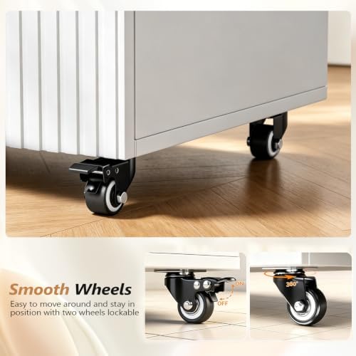 OmySalon Salon Cart with Wheels, 4-Drawers Rolling Hair Styling Station, Salon Trolley with Hot Tool Holders, Mobile Organizer for Barbershop, Beauty Spa, Upgrade White - Image 6
