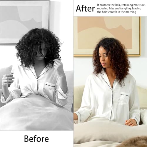 Edoneery Satin Bonnet for Sleeping Women, Double Layer Adjustable Sleep Cap - Image 7
