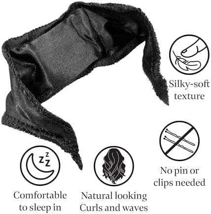 Donna Collection Pillow Satin Rollers, Black - Image 3