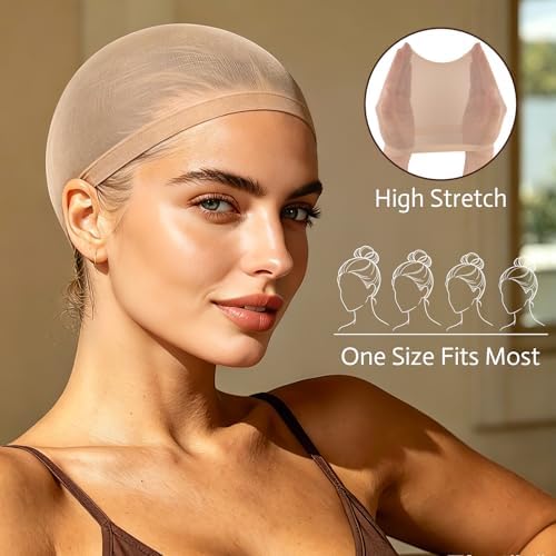 MEEZY 24 Pcs Skin Colored Wig Caps for Women, Non-Slip Stocking Cap for Lace Front Wig, Funny Party Cosplay Hair Cap Closed-End Hair Nets for Bachelorette Party Halloween Costume Birthday Wedding - Image 4