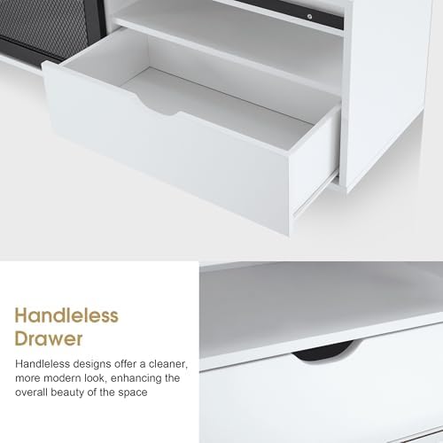 BarberPub Wall Mount Station with 3 Metal Tool Holders 2503 (White) - Image 7