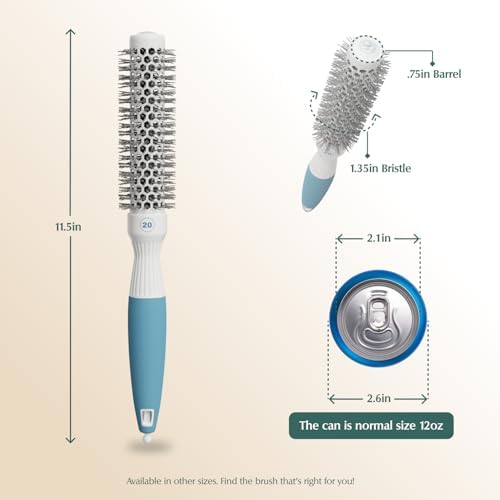 Small Round Brush for Precise Styling and Manageable Blowouts (0.75 inch) - Salon-Quality Tool for Wet or Dry Hair (Not Electrical) - Image 2