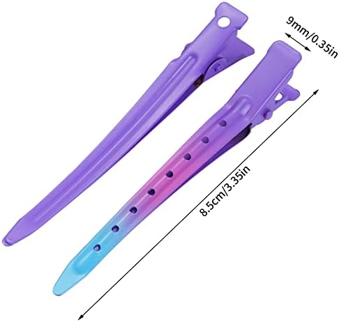 Bantoye 24Packs Duck Bill Clips 3.35 Inch Metal Alligator Clip, Purple Blue - Image 2