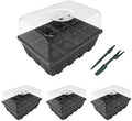 Gardzen 3 Pack Seed Starter Tray Germination Kit, Seed Starter Kit with Adjustable Humidity Dome, Plant Growing Kit 6.6" x 4.5" (12-Cell per Tray), Clear by Gardzen