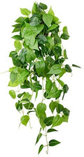 LOYWREE 35.4in Artificial Plants in Black Pot Realistic Fake Hanging Potted Greenery with Faux Ivy Vine & Pothos - Ideal for Shelf, Home, Office, Indoor & Outdoor Garden Decor by Unknown