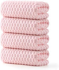 REDKISS 4 Pack Pink Bath Towels for Bathroom, Ultra Soft, 27"x55" by REDKISSOnline
