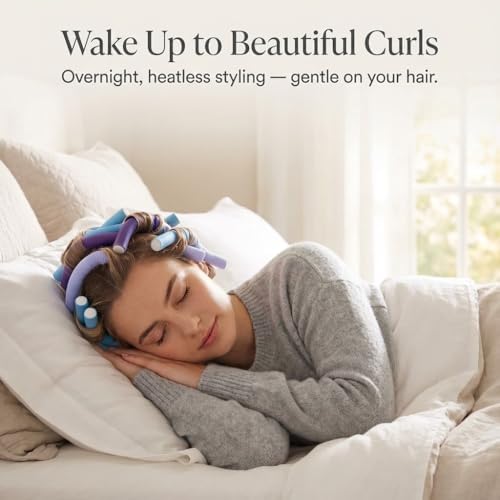Andrea Grace Flexi Rods Foam Hair Rollers - 18 Flexi Rods -1/2" 5/8" 3/4" 1" Diameter- Professional Salon Quality Rubber Hair Rollers for Long, Medium, Short Hair, Hair Curlers to Sleep in for Women - Image 3