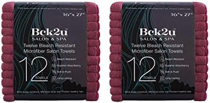 Arkwright Bleach Resistant Salon Towels 24 Pack – Microfiber Hair Towels, Soft, Absorbent, Quick Dry, Lint Free Spa & Barber Towels for Hair Stylist, Nail Salon & Esthetician, 16 x 27, Burgundy - Image 3