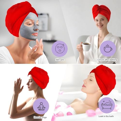 Microfiber Hair Drying Towel Wrap,Hair Turbans Towel for Wet Hair - Image 7
