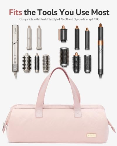 NISHEL Hair Tools Travel Bag Dryer Curling Iron Attachment Organizer Case - Image 3
