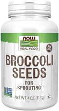 NOW Foods, Broccoli Seeds for Sprouting, Non-GMO Project Verified, 4 Ounces (Pack of 12) by NOW
