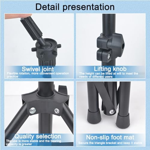 Mannequin Head Stand, 14.5 - 22.4inch Adjustable Wig Stand Holder - Image 4