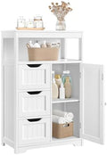 Yaheetech Small Freestanding Bathroom Storage Cabinet with 3 Drawers, White by Yaheetech