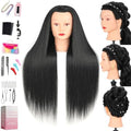 28 Inch Mannequin Head with 80% Human Hair Face Mannequin Head for Hair styling Practice - Curling, Braiding, Cutting Multiple Hair Colors with Table Clamp Stand for Kids and Professionals by LADYWOW