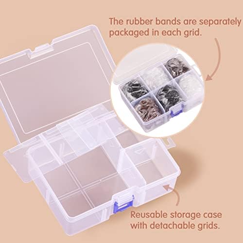 Funtopia Mini Hair Ties, 2500Pcs Soft Hair Rubber Bands and Elastics for Girls Women with Organizer Box (Black, Clear, Brown, Dark Brown) - Image 3