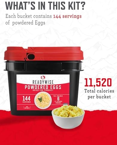 READYWISE Emergency Food Survival Supply Powdered Eggs Bucket 144 Servings - Image 4