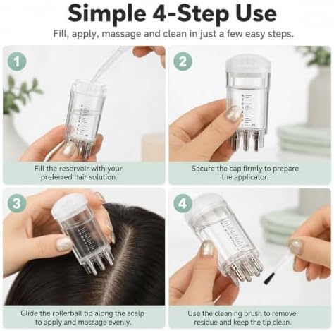 2Pcs Minoxidil Applicator with Cleaning Brushes & Droppers，Scalp Applicator - Image 6