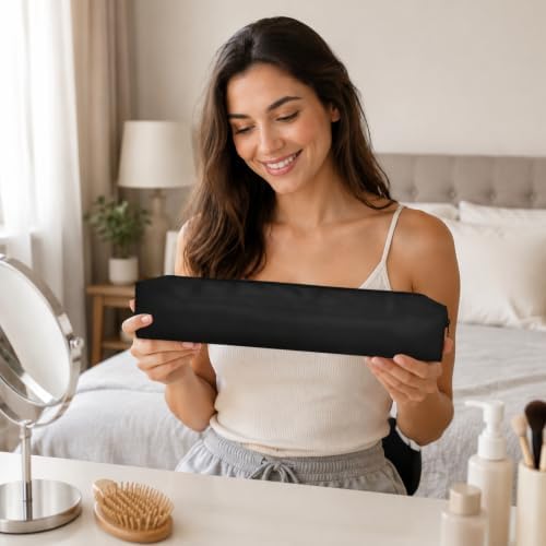 Zippered Styling Tool Bag with Aluminum Foil Lining Heat Resistant Hair Styling Tool Storage Bag Lightweight Hair Iron Travel Case for Gym - Image 2