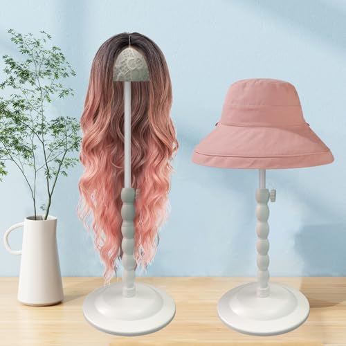 Wig Stand,1pc Adjustable 12"-19" White Non-Slip Wig Head Holder With Lace - Image 2