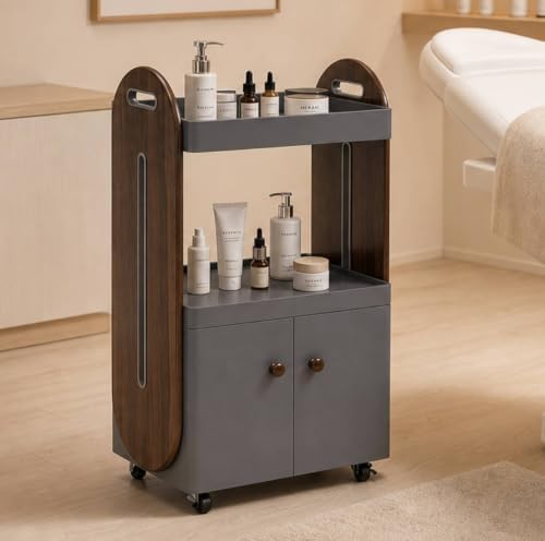 Salon Trolley Cart, Esthetician Cart for Beauty Salon, Grey by Unknown